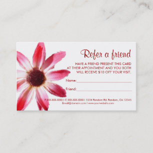 Cartes de visite d'ami avec des fleurs peintes en