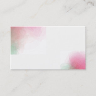 Cartes de visite d'aquarelle rose
