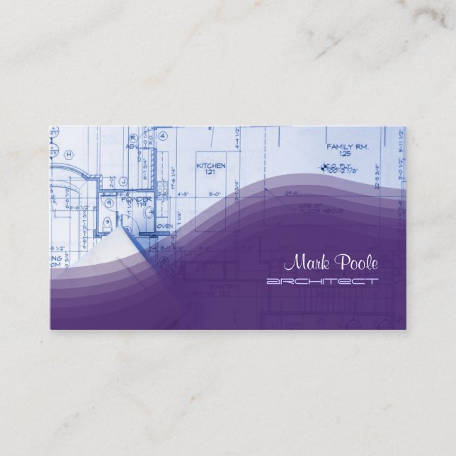 Cartes de visite d'architecte tendance (Devant)