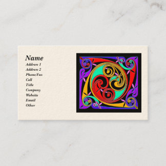 Cartes de visite d'art celtique personnalisables