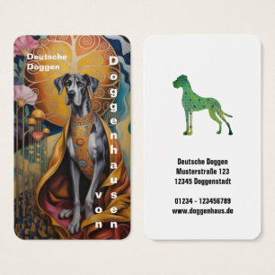 Cartes de visite d'art de Grand Danois colorées