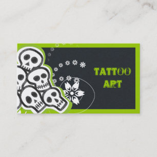 Cartes de visite d'art tatouage - Crânes
