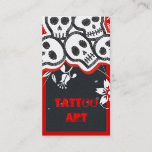Cartes de visite d'art tatouage - Crânes