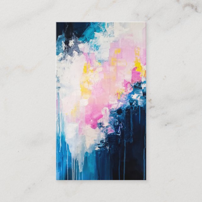 Cartes de visite d'artiste peintre avec icône de m (Devant)