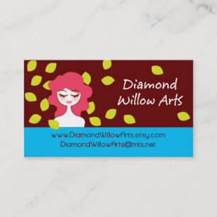 Cartes de visite d'arts de saule de diamant