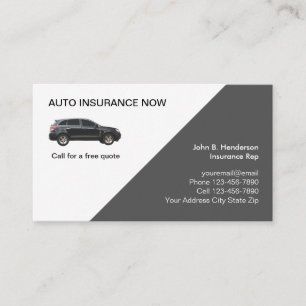 Cartes de visite d'assurance auto