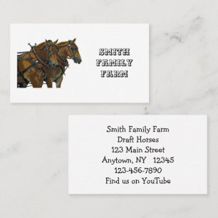 Cartes de visite d'attelage de chevaux de trait be