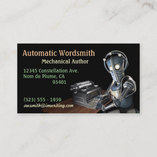Cartes de visite d'auteur (robot)