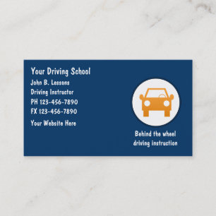 Cartes de visite d'auto-école