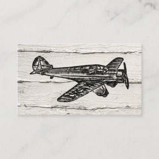 Cartes de visite d'avion - Bois Vintage