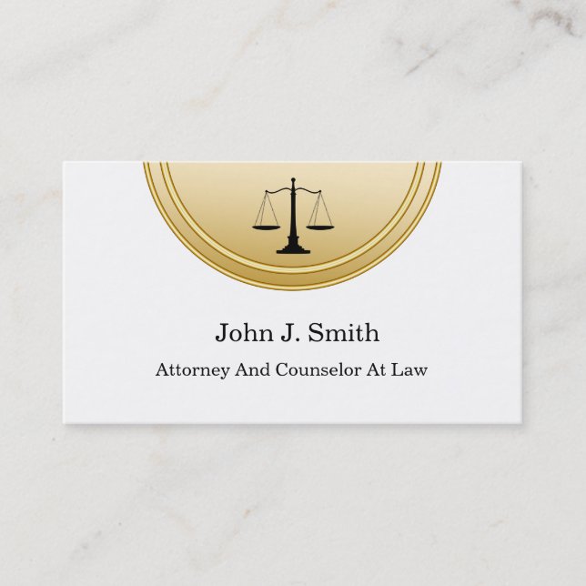 Cartes de visite d'avocat élégantes (Devant)