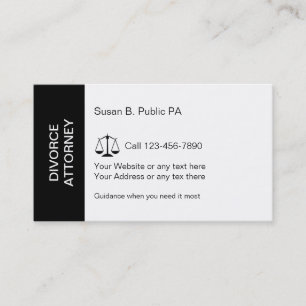 Cartes de visite d'avocat en divorce