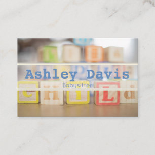 Cartes de visite de baby-sitter
