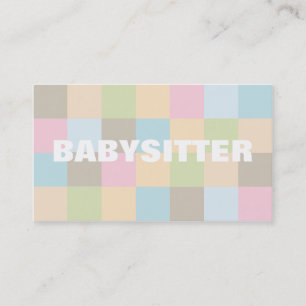 Cartes de visite de babysitter