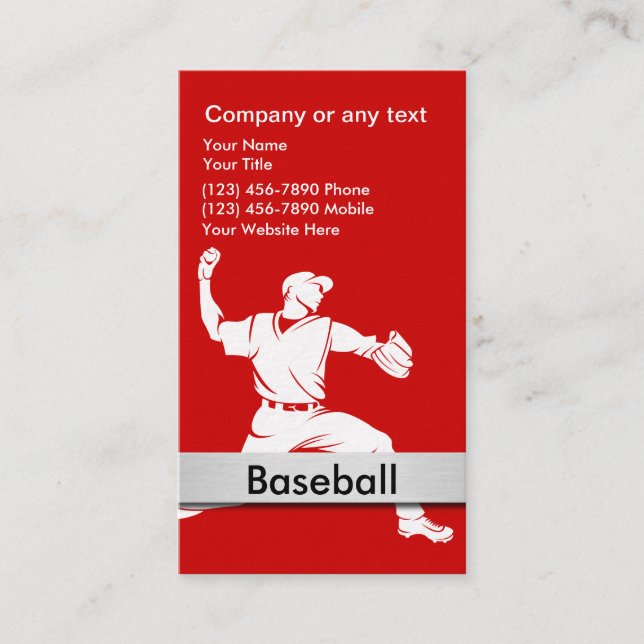 Cartes de visite de base-ball (Devant)