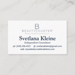 Cartes de visite de Beautycounter, jamais les