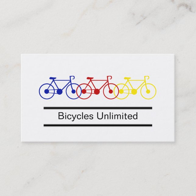 Cartes de visite de bicyclette (Devant)