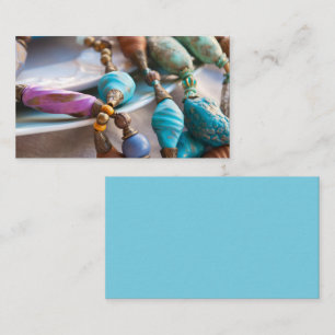 Cartes de visite de bijoux perlés