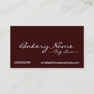 Cartes de visite de boulangerie