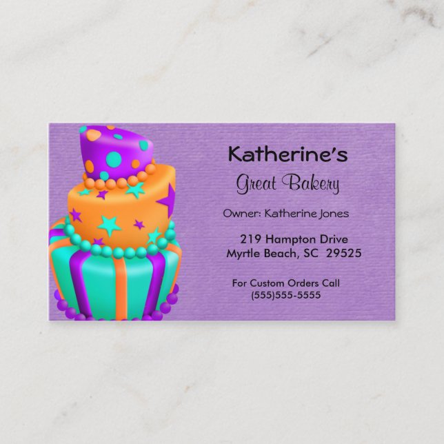 Cartes de visite de boulangerie (Devant)