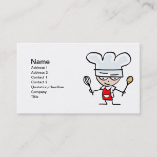 Cartes de visite de boulangerie - chef de bande de