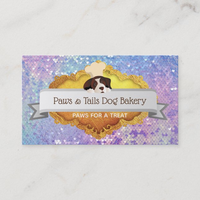 Cartes de visite de boulangerie de chien (Devant)