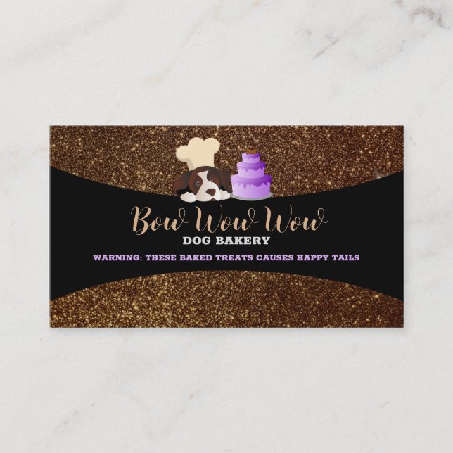 Cartes de visite de boulangerie de chien (Devant)