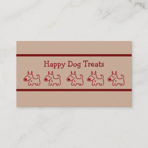 Cartes de visite de boulangerie de chien