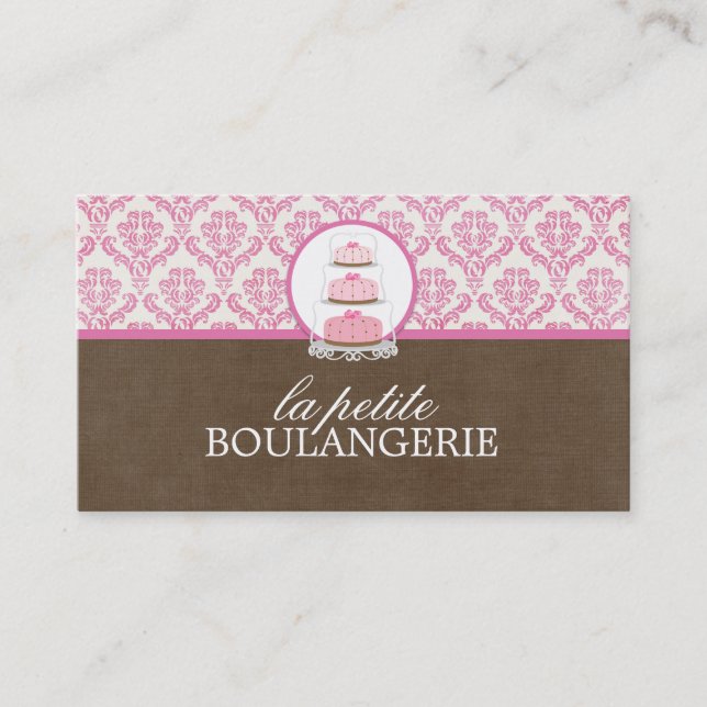 Cartes de visite de boulangerie de gâteau (Devant)