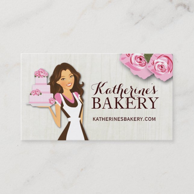 Cartes de visite de boulangerie de gâteau (Devant)