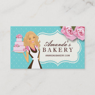Cartes de visite de boulangerie de gâteau