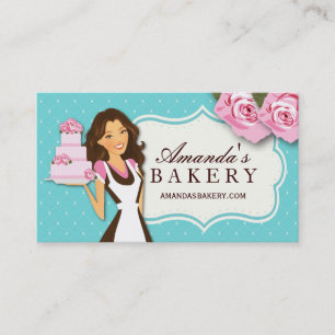 Cartes de visite de boulangerie de gâteau