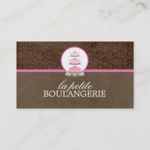 Cartes de visite de boulangerie de gâteau