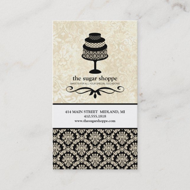 Cartes de visite de boulangerie ou de pâtisserie (Devant)