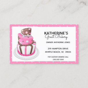 Cartes de visite de boulangerie personnalisés