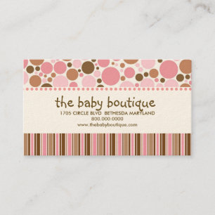 Cartes de visite de boutique de bébé