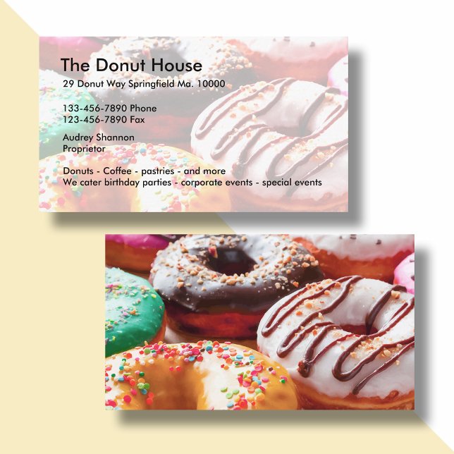 Cartes de visite de Boutique de Donut (Créateur téléchargé)