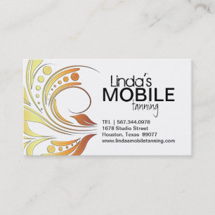 Cartes de visite de bronzage mobiles