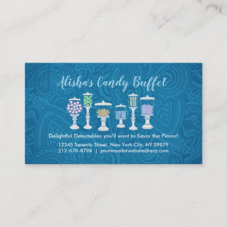 Cartes de visite de buffet de sucrerie