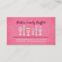 Cartes de visite de buffet de sucrerie
