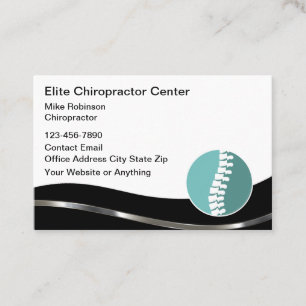 Cartes de visite de cabinet de chiropratique chic