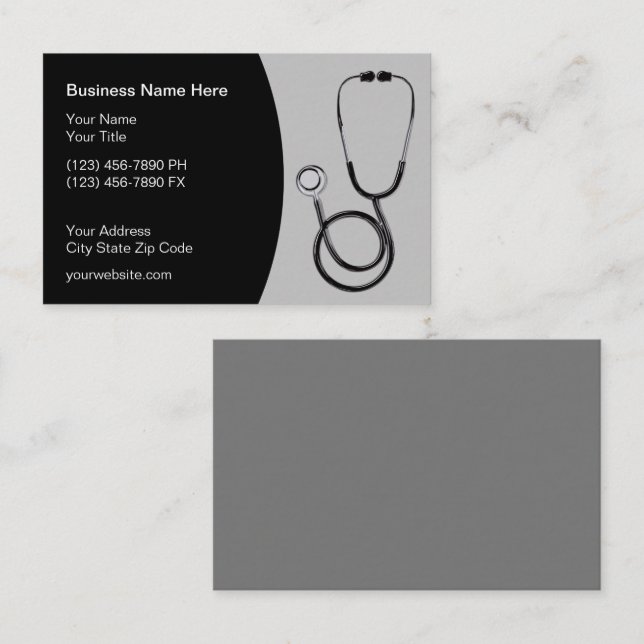 Cartes de visite de cabinet Médicale moderne (Devant / Derrière)
