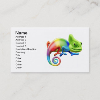Cartes de visite de caméléon d'arc-en-ciel