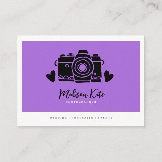 Cartes de visite de caméra tout simplement chic (Devant)