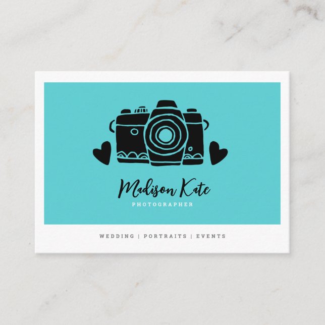 Cartes de visite de caméra tout simplement chic (Devant)
