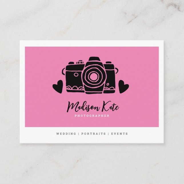 Cartes de visite de caméra tout simplement chic (Devant)
