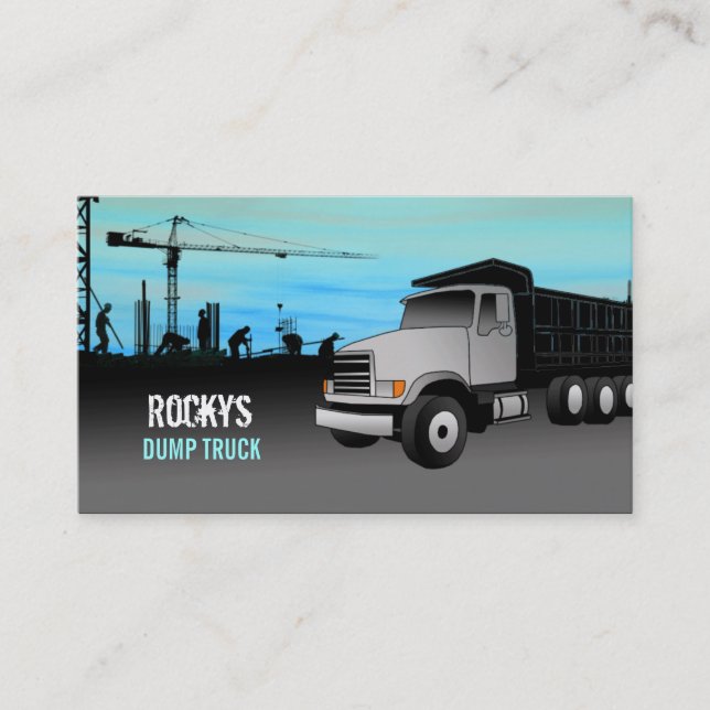 Cartes de visite de camion à benne basculante (Devant)