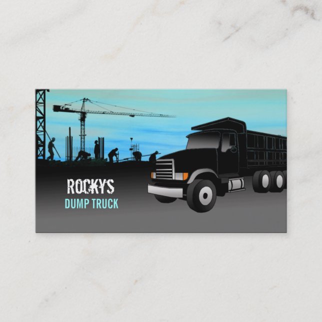 Cartes de visite de camion à benne basculante (Devant)