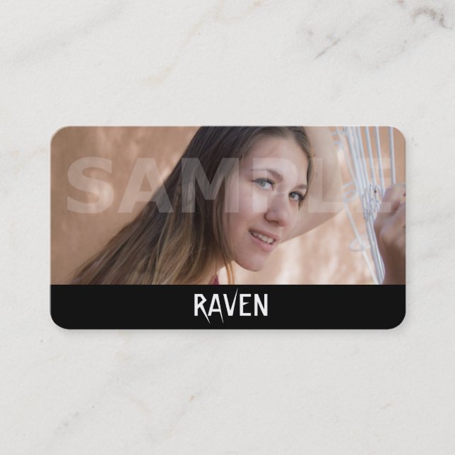 Cartes de visite de casque - Carte de prise de vue (Devant)