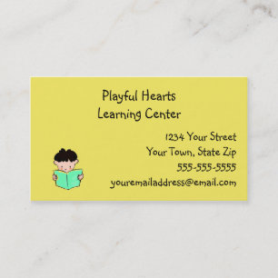 Cartes de visite de centre d'apprentissage